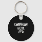 Swimming Mode On Funny Swimmer Gift Diver Coach  Sleutelhanger (Voorkant)