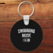 Swimming Mode On Funny Swimmer Gift Diver Coach  Sleutelhanger (Voorkant)