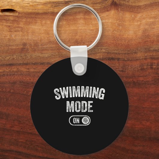 Swimming Mode On Funny Swimmer Gift Diver Coach  Sleutelhanger (Voorkant)