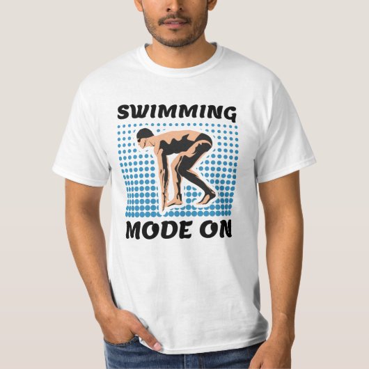 Swimming Mode on - Pool Lover T-shirt (Voorkant)