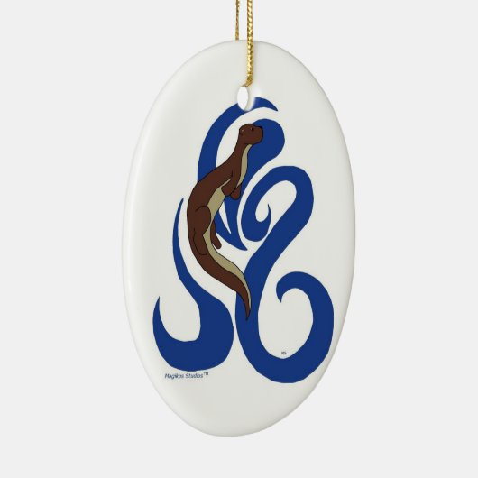 Swimming Otter Ornament (Rechts)
