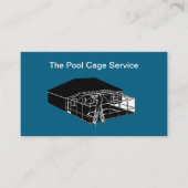 Swimming Pool Cage Theme Business Cards Visitekaartje (Voorkant)