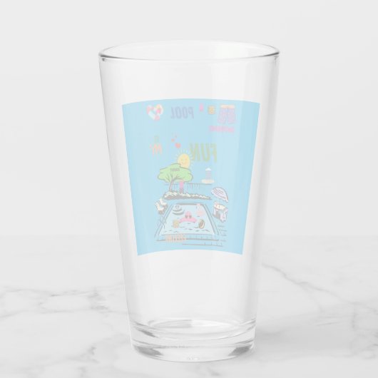 Swimming Pool Fun Glas (Achterkant)