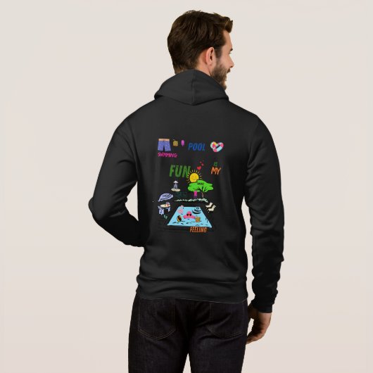 Swimming Pool Fun Hoodie (Achterkant volledig)