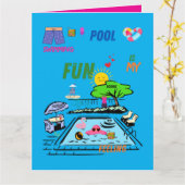 Swimming Pool Fun Kaart (Gele Bloem)