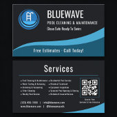 Swimming Pool Maintenance QR Code Professional  Visitekaartje