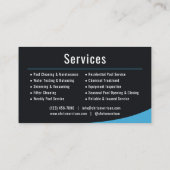 Swimming Pool Maintenance Service  Visitekaartje (Achterkant)