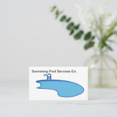 Swimming Pool Modern Business Cards Visitekaartje (Staand voorkant)