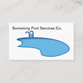 Swimming Pool Modern Business Cards Visitekaartje (Voorkant)