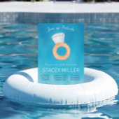 Swimming Pool Party Engagement Ring Bridal Shower Kaart