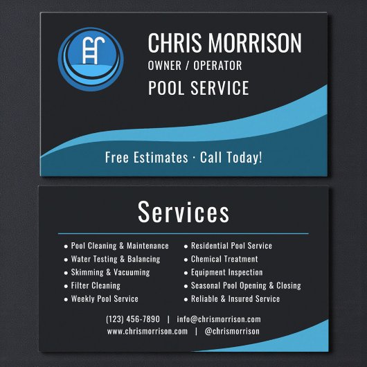 Swimming Pool Service  Visitekaartje