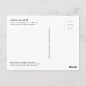 Swimming Pool Summertime Lake Summerset, Illinois Briefkaart (Achterkant)