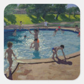 Swimming Pool Vierkante Sticker (Voorkant)