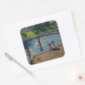 Swimming Pool Vierkante Sticker (Envelop)