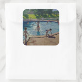 Swimming Pool Vierkante Sticker (Tas)