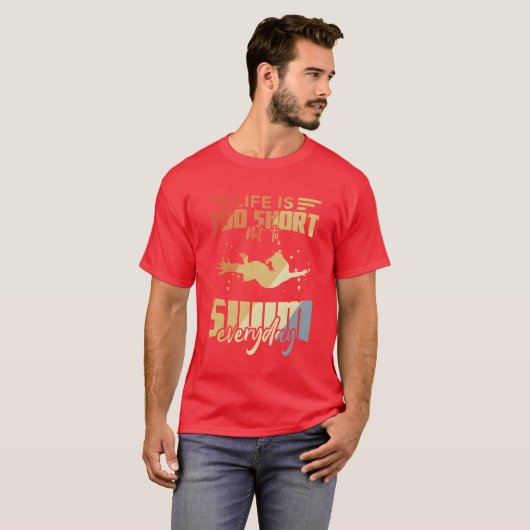 Swimming Quotes funny T-shirt (Voorkant volledig)