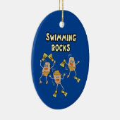 Swimming Rocks Keramisch Ornament (Rechts)