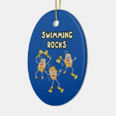 Swimming Rocks Keramisch Ornament (Links)