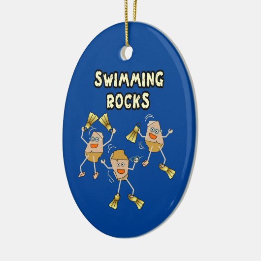 Swimming Rocks Keramisch Ornament (Links)