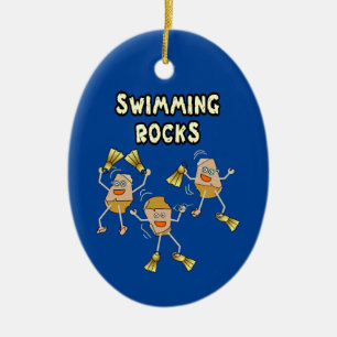 Swimming Rocks Keramisch Ornament