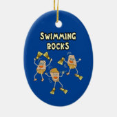 Swimming Rocks Keramisch Ornament (Achterkant)