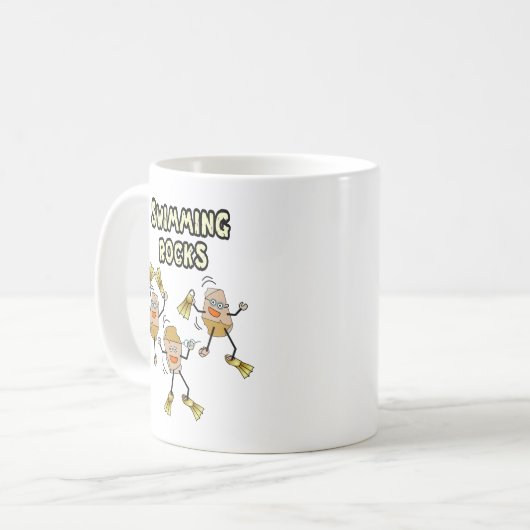 Swimming Rocks Koffiemok (Voorkant links)