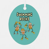 Swimming Rocks Metalen Ornament (Voorkant)