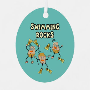 Swimming Rocks Metalen Ornament