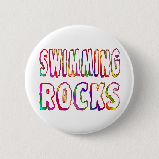 Swimming Rocks Ronde Button 5,7 Cm (Voorkant)