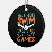 Swimming Saying Keramisch Ornament (Links)