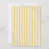 Swimming Suits Beach Yellow Stripes Bachelorette Kaart (Achterkant)