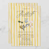 Swimming Suits Beach Yellow Stripes Bachelorette Kaart (Voorkant / Achterkant)