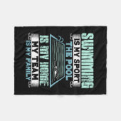 SWimming Swim Gift Fleece Deken (Voorkant (Horizontaal))