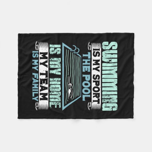 SWimming Swim Gift Fleece Deken (Voorkant (Horizontaal))