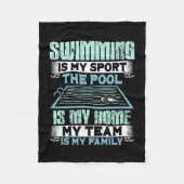 SWimming Swim Gift Fleece Deken (Voorkant)