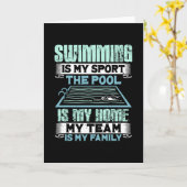 SWimming Swim Gift Kaart (Gele Bloem)