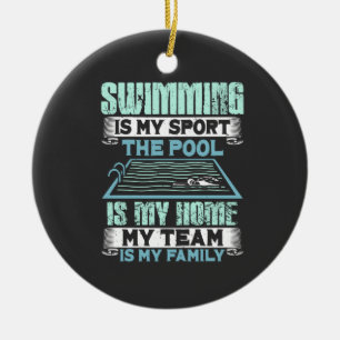 SWimming Swim Gift Keramisch Ornament