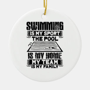 SWimming Swim Gift Keramisch Ornament