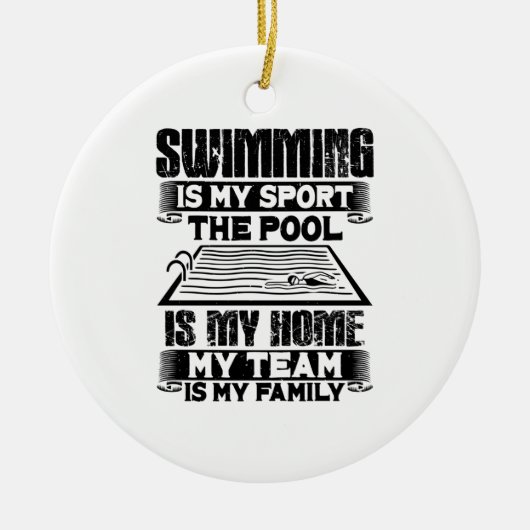SWimming Swim Gift Keramisch Ornament (Voorkant)