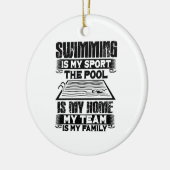 SWimming Swim Gift Keramisch Ornament (Links)