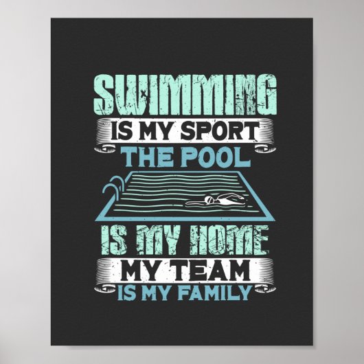 SWimming Swim Gift Poster (Voorkant)