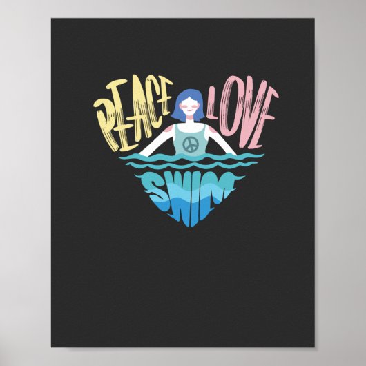 SWimming Swim Gift Poster (Voorkant)