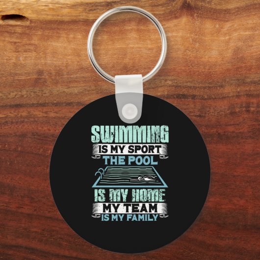 SWimming Swim Gift Sleutelhanger (Voorkant)