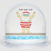 Swimming Swimmer Christmas Holiday Gift Snow Globe Sneeuwbol (Voorkant)