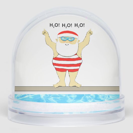 Swimming Swimmer Christmas Holiday Gift Snow Globe Sneeuwbol (Voorkant)