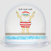 Swimming Swimmer Christmas Holiday Gift Snow Globe Sneeuwbol (Achterkant)
