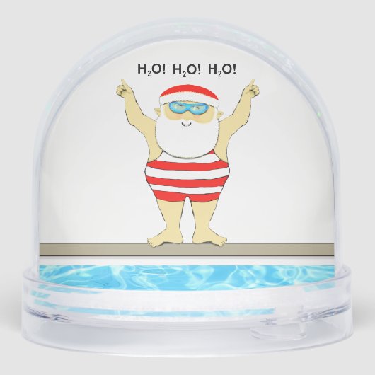 Swimming Swimmer Christmas Holiday Gift Snow Globe Sneeuwbol (Achterkant)