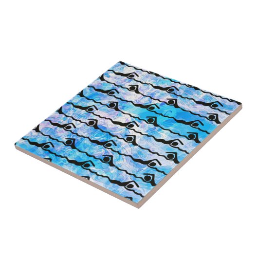 SWIMMING Tile Tegeltje (Zijkant)