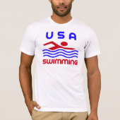 SWIMMING UIT DE VS T-SHIRT (Voorkant)