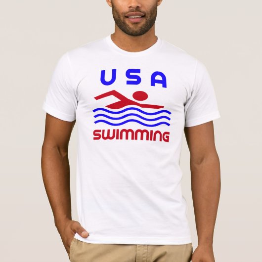 SWIMMING UIT DE VS T-SHIRT (Voorkant)